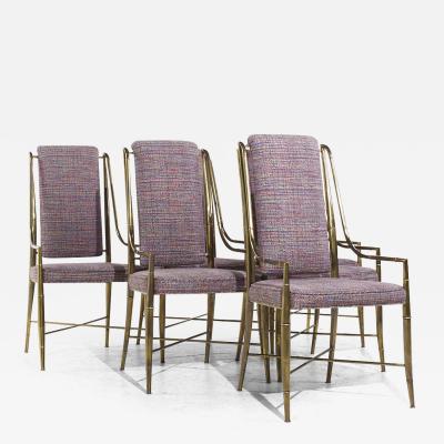  Weiman Warren Lloyd Weiman Warren Lloyd for Mastercraft Imperial MCM Brass Dining Chairs Set of 6