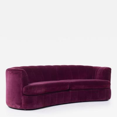  Weiman Weiman Mid Century Channeled Crescent Sofa