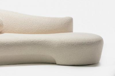  Weiman Weiman Sofa Large Chaise in Supple Lux Ivory Boucl c 1990