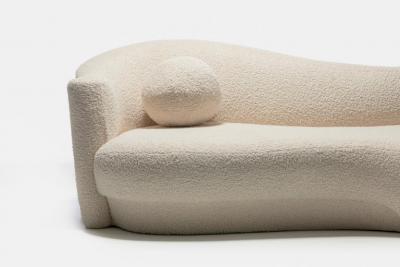  Weiman Weiman Sofa Large Chaise in Supple Lux Ivory Boucl c 1990