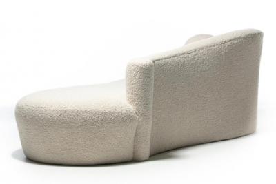  Weiman Weiman Sofa Large Chaise in Supple Lux Ivory Boucl c 1990
