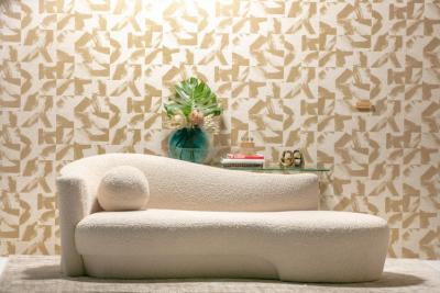  Weiman Weiman Sofa Large Chaise in Supple Lux Ivory Boucl c 1990