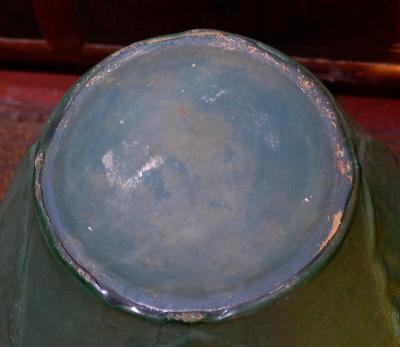  Weller Pottery Pair of Large Weller Pottery Matte Green Leaf Jardini res Circa 1910