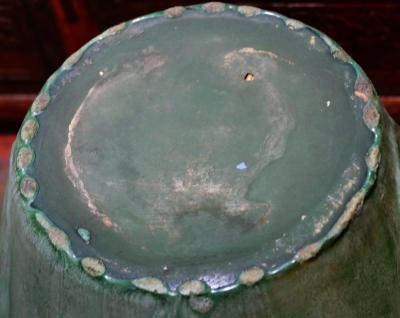  Weller Pottery Pair of Large Weller Pottery Matte Green Leaf Jardini res Circa 1910