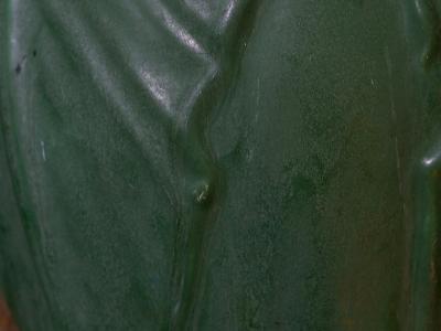  Weller Pottery Pair of Large Weller Pottery Matte Green Leaf Jardini res Circa 1910