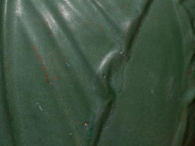  Weller Pottery Pair of Large Weller Pottery Matte Green Leaf Jardini res Circa 1910