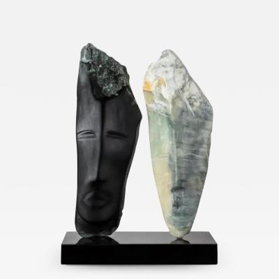  Wendy Hendelman Wendy Hendelman Black and Green Alabaster Heads Sculpture 2019