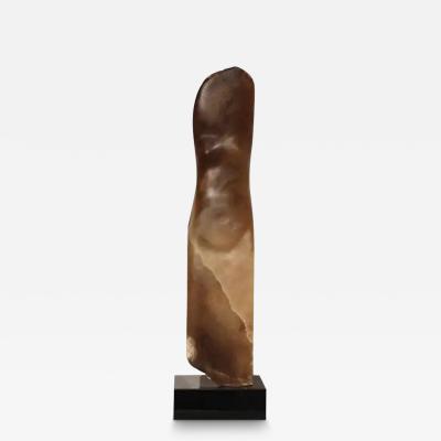  Wendy Hendelman Wendy Hendelman Brown Alabaster Torso Sculpture 2017