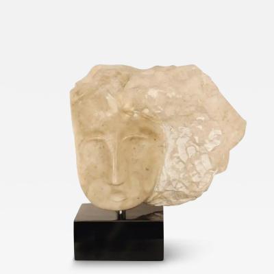  Wendy Hendelman Wendy Hendelman Creamy Alabaster Head Sculpture 2016