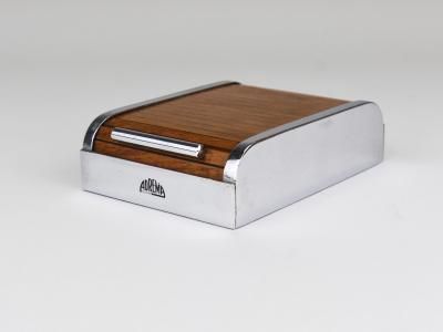  Werkst tte Carl Aub ck 1930s Carl Aubock I Roll Top Storage Box Cigarette Dispenser Walnut Vienna