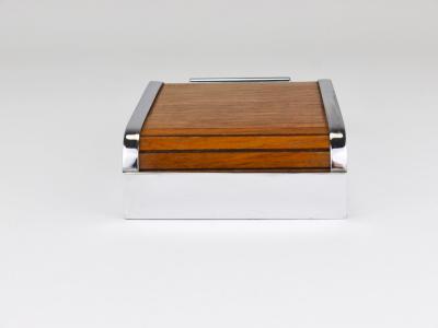  Werkst tte Carl Aub ck 1930s Carl Aubock I Roll Top Storage Box Cigarette Dispenser Walnut Vienna