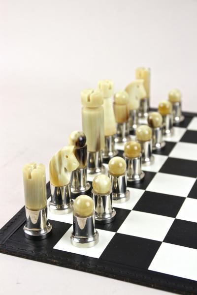  Werkst tte Carl Aub ck 20th Century Carl Aub ck Chess Game Mod No 5391 Horn Brass AT ca 1970