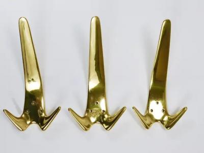 Werkst tte Carl Aub ck 6 Carl Aubock Large Vintage Brass Wall Coat Hooks 4056 Austria 1950s