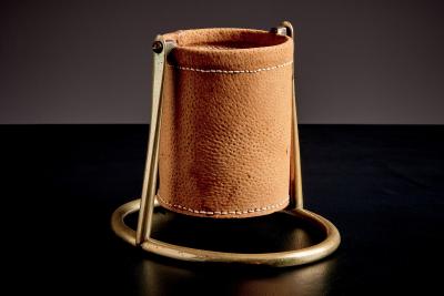  Werkst tte Carl Aub ck Bottle Holder with Leather Sleeve by Werkst tte Carl Aub ck
