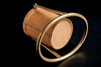  Werkst tte Carl Aub ck Bottle Holder with Leather Sleeve by Werkst tte Carl Aub ck