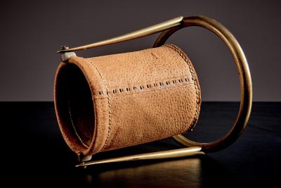  Werkst tte Carl Aub ck Bottle Holder with Leather Sleeve by Werkst tte Carl Aub ck