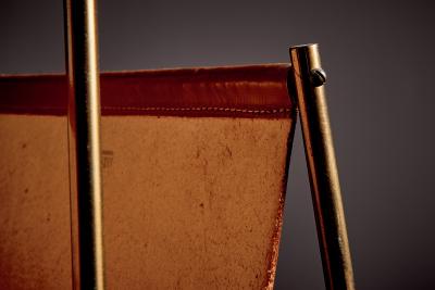  Werkst tte Carl Aub ck Brass and Leather Newspaper Rack by Werkst tte Carl Aub ck