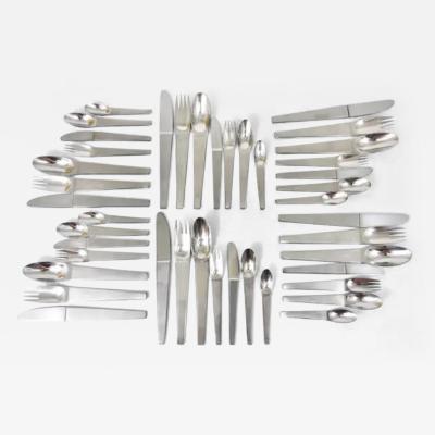  Werkst tte Carl Aub ck Carl Aub ck 2060 Flatware 42 pcs Complete For 6 Persons Amboss Austria 1950