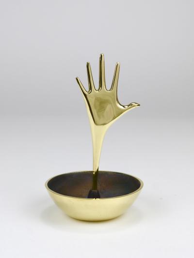  Werkst tte Carl Aub ck Carl Aub ck Brass Hand Catchall Vide Poche Accessory Bowl Vienna Austria