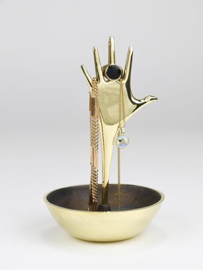  Werkst tte Carl Aub ck Carl Aub ck Brass Hand Catchall Vide Poche Accessory Bowl Vienna Austria