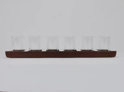  Werkst tte Carl Aub ck Carl Aub ck Drinking Glass Carrying Rack Wood Austria 1960s