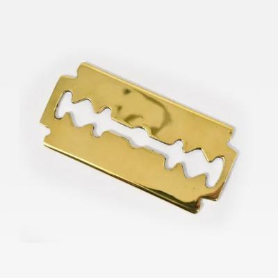  Werkst tte Carl Aub ck Carl Aub ck Handcrafted Razor Blade Brass Paperweight 5378 Austria