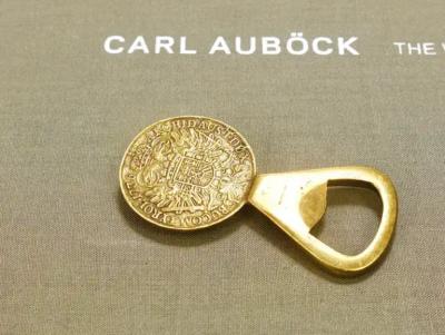  Werkst tte Carl Aub ck Carl Aub ck II Brass Bottle Opener Maria Theresia Coin Austria 1950s