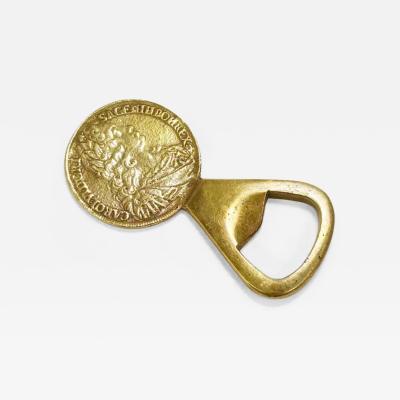 Werkst tte Carl Aub ck Carl Aub ck II Brass Bottle Opener Maria Theresia Coin Austria 1950s