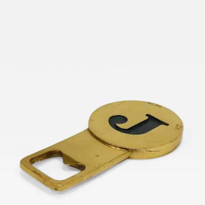  Werkst tte Carl Aub ck Carl Aub ck Letter J Initials Brass Bottle Opener 4919 Vienna 1960s