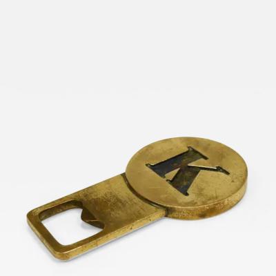  Werkst tte Carl Aub ck Carl Aub ck Letter K Initials Brass Bottle Opener 4919 Vienna 1960s