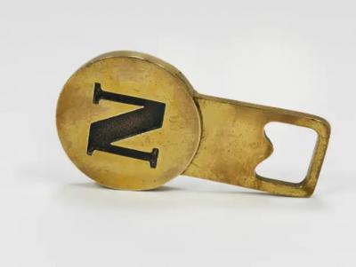  Werkst tte Carl Aub ck Carl Aub ck Letter N Initials Brass Bottle Opener 4919 Vienna 1960s