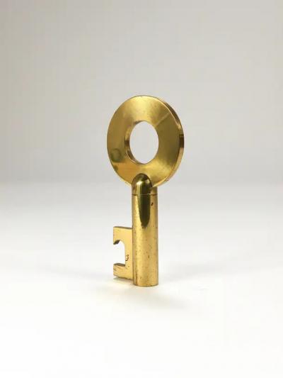  Werkst tte Carl Aub ck Carl Aub ck Modern Key Large Brass Cork Screw Bottle Opener Austria 1950s