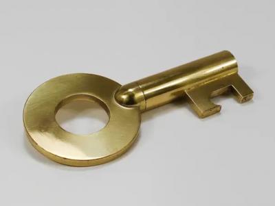  Werkst tte Carl Aub ck Carl Aub ck Modern Key Large Brass Cork Screw Bottle Opener Austria 1950s