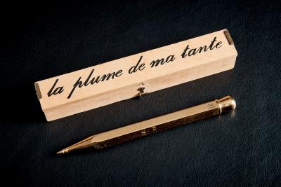  Werkst tte Carl Aub ck Carl Aub ck pen brass paperweight in original wooden box