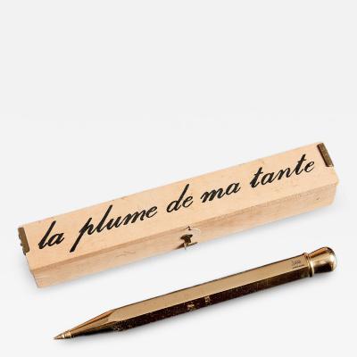  Werkst tte Carl Aub ck Carl Aub ck pen brass paperweight in original wooden box
