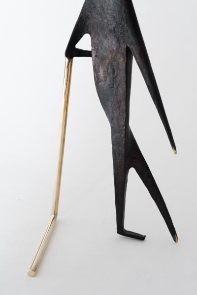  Werkst tte Carl Aub ck Carl Aubo ck Model 4060 Man with Stick Brass Sculpture