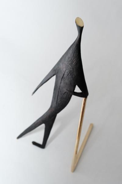  Werkst tte Carl Aub ck Carl Aubo ck Model 4060 Man with Stick Brass Sculpture