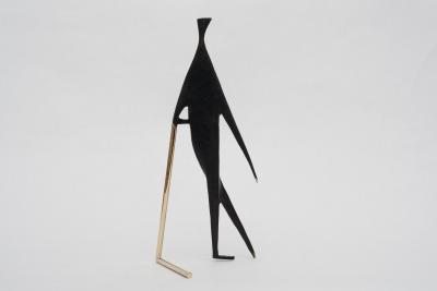  Werkst tte Carl Aub ck Carl Aubo ck Model 4060 Man with Stick Brass Sculpture