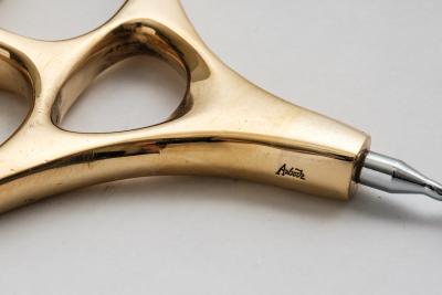  Werkst tte Carl Aub ck Carl Aubo ck Model 4230 Skull Polished Brass Corkscrew