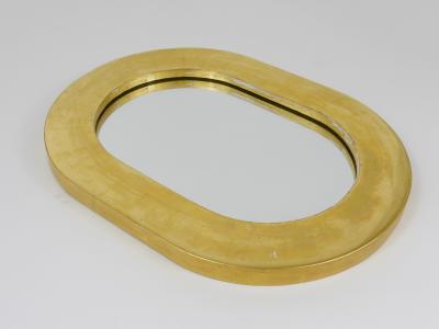  Werkst tte Carl Aub ck Carl Aubock Gold Plated Midcentury Minimalist Wall Mirror Vienna Austria 1960