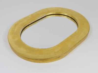  Werkst tte Carl Aub ck Carl Aubock Gold Plated Midcentury Minimalist Wall Mirror Vienna Austria 1960