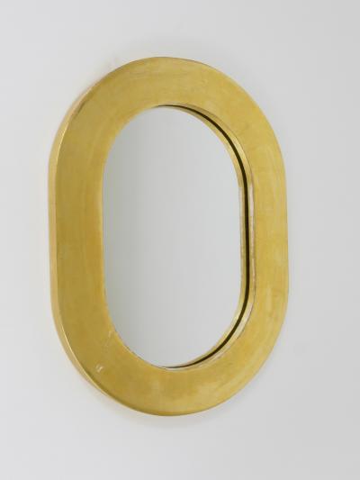  Werkst tte Carl Aub ck Carl Aubock Gold Plated Midcentury Minimalist Wall Mirror Vienna Austria 1960
