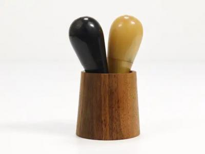  Werkst tte Carl Aub ck Carl Aubock II Rare Salt and Pepper Shakers Walnut Horn Austria 1950s
