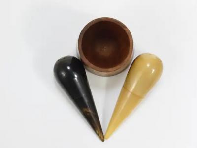  Werkst tte Carl Aub ck Carl Aubock II Rare Salt and Pepper Shakers Walnut Horn Austria 1950s