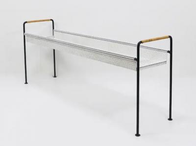  Werkst tte Carl Aub ck Carl Aubock Jardiniere Plants Table or Bench Flower Trough Iron Wicker