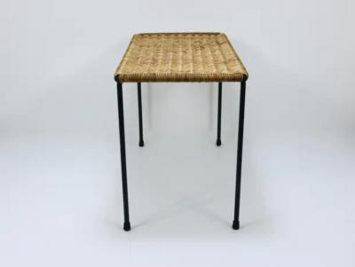 Werkst tte Carl Aub ck Carl Aubock Long Side Table Flower Bench Rattan Wicker Austria 1950s