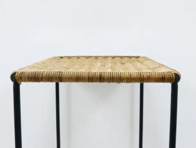 Werkst tte Carl Aub ck Carl Aubock Long Side Table Flower Bench Rattan Wicker Austria 1950s