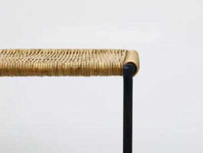  Werkst tte Carl Aub ck Carl Aubock Long Side Table Flower Bench Rattan Wicker Austria 1950s