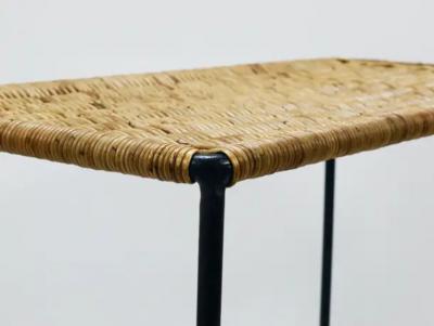  Werkst tte Carl Aub ck Carl Aubock Long Side Table Flower Bench Rattan Wicker Austria 1950s