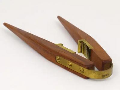  Werkst tte Carl Aub ck Carl Aubock Mid Century Teak Brass Nutcracker Vienna Austria 1950s